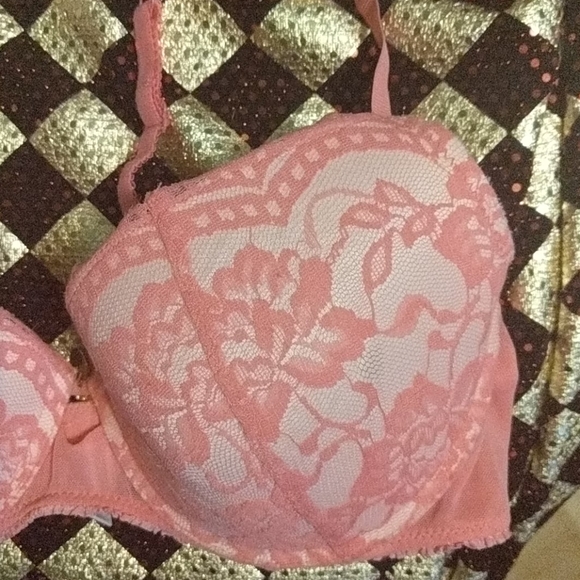 JESSICA SIMPSON Flirty Sexy Bra Pink Floral Lace - Picture 9 of 15